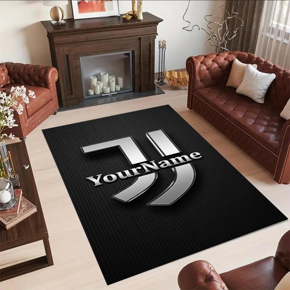 Juventus Customized Name Carpet Design for Kitchen Balcony Playrooms Entryway Anti-slip Rug Office home decor Gift for Festivals