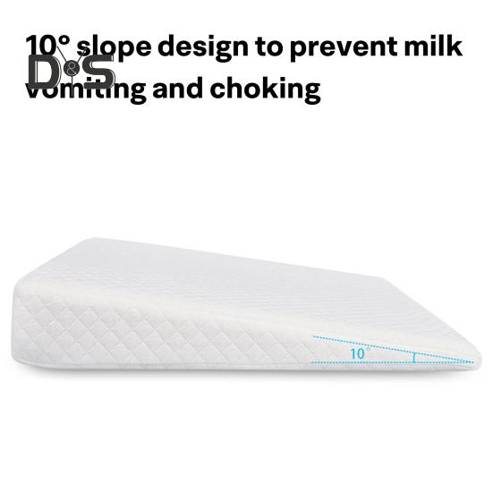 Baby-Schlafkissen, Memory-Schaum, Still-Keilkissen, Anti-Reflux-Keilkissen für Säuglinge mit Reißverschlussbezug für Jungen und Mädchen, Bett, Kinderzimmer