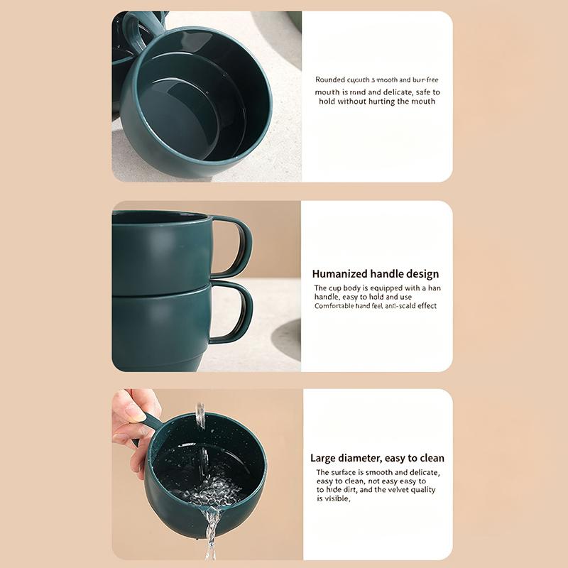 Plastic Coffee Cups 6-Pack Family And Children'S Not Easy To Break Suitable For Outdoor Camping