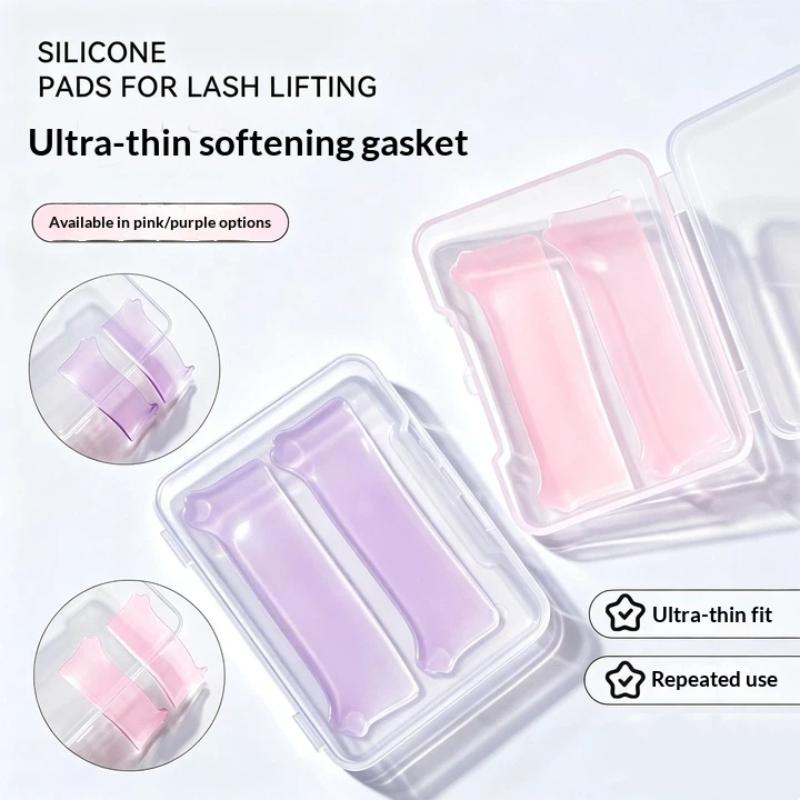 1 Pair Bear Ear Eyelash Perm Pads Reusable Silicone Lash Lifting Curling Strips Soft Under Eye Pads For Eyelash Perm Makeup Tool