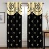 Abstract Premium Golden Black Curtains Blinds Ideal for Living Area Kids Bedchamber Bathroom Kicthen Office Door Home Decoration