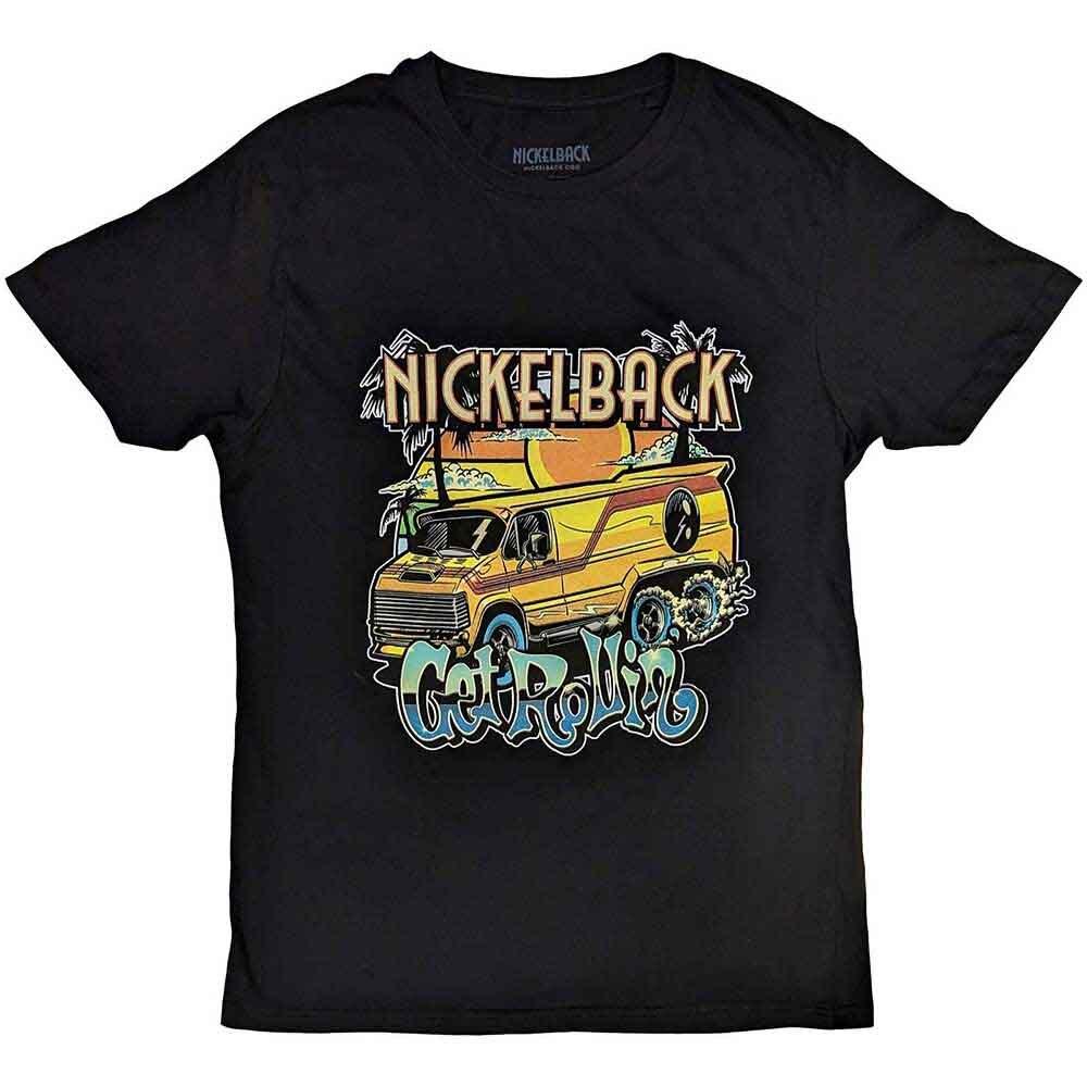 Nickelback T-Shirt Get Rollin Band Official Black New