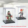 Ovly Stackable Small Brick Building Blocks Mini People Figure Toy Dustproof Display Case Transparent Plastic Box with Baseplate