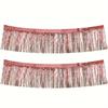 30*200cm Tassels Fringes Banner Shiny Rain Silk Curtain New Garland Curtain  For Wedding Birthday