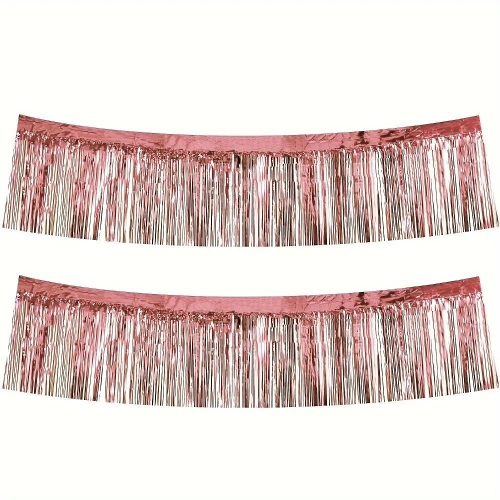 30*200cm Tassels Fringes Banner Shiny Rain Silk Curtain New Garland Curtain  For Wedding Birthday