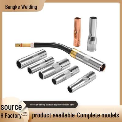 Ugello per Saldatura MIG in Ottone Addensato e Rame Viola 200A-350A, Manicotto Protettivo a Gas 500A