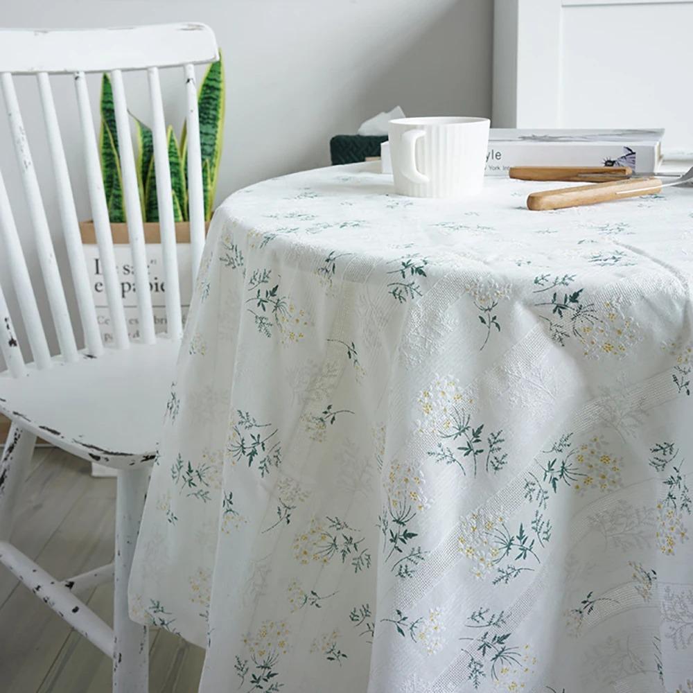 1 Stück Blume Tischdecken Rund Bedruckt Baumwolle Bauernhaus Tischdecken Für Küche Wohnzimmer Esszimmer Waschbar Picknick Dekorationen