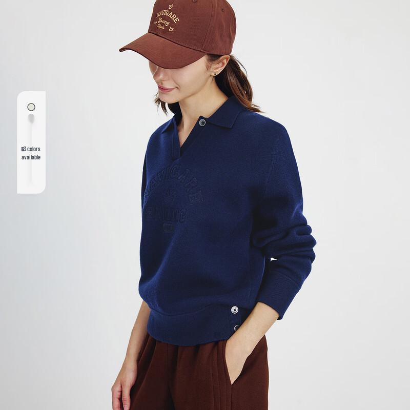 Navigare Women's Loose Fit Wool Knit Sweater