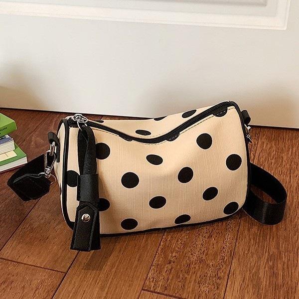 2026 Summer Polka Dot Single Shoulder Underarm Pillow Bag - High-End Korean Style Women's Handbag