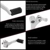 Shift Lever Motorbike Heel Gear Change Shifter Adjustable Silver Deform Resistant Shifter Pedal Motorcycle Foot Brake