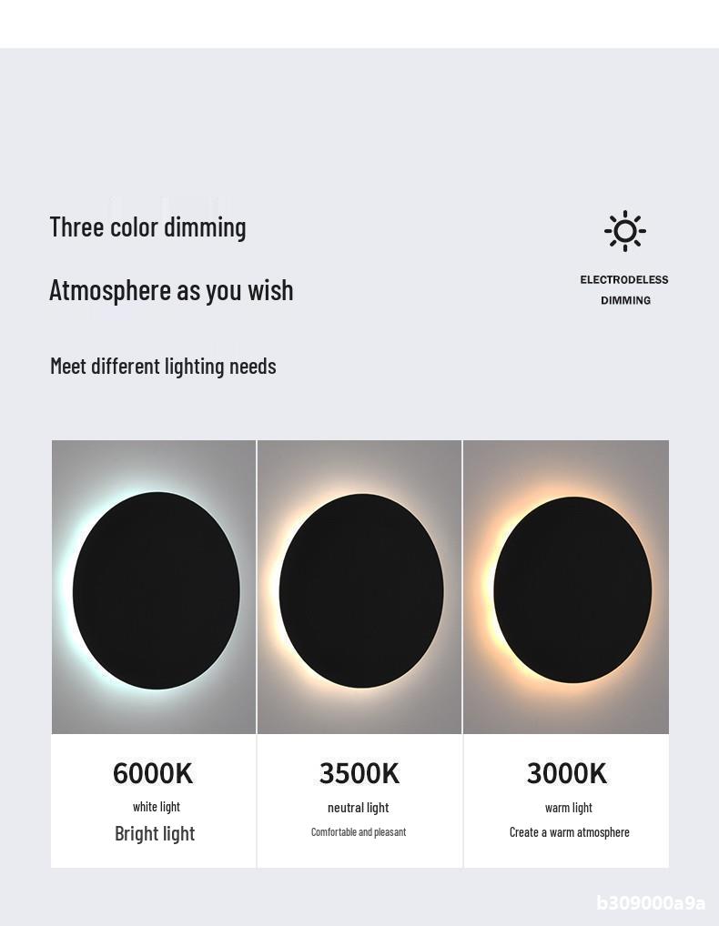 Modern Minimalist Round Wall Lamp for Bedroom and Living Room Decor