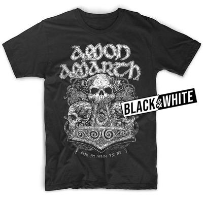Amon Amarth Totenkopf Album T-Shirt SCHWARZ WEISS Größen S-5XL