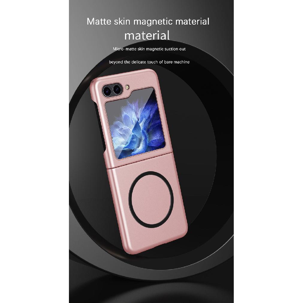 Suitable for Samsung Galaxy Z Flip8 phone case, magnetic skin-feel, foldable screen, full protection, anti-drop cover