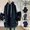 Trendy Men's Hooded Sweatshirt, 2024 Spring/Autumn, High Street Fashion, Loose Fit, Long Sleeve, Unisex.
