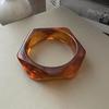 French Geometric Resin Bracelet: Irregular, Retro, Versatile, High-End Fashion Jewelry.