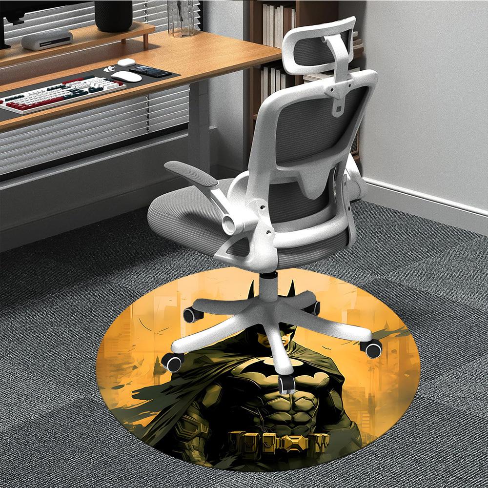 

1pc Batman Gotham Office Round Area Rug, Under Office Chairs Bedroom Living Room Home Decor, Room Deco, Available in Various Sizes 80cm