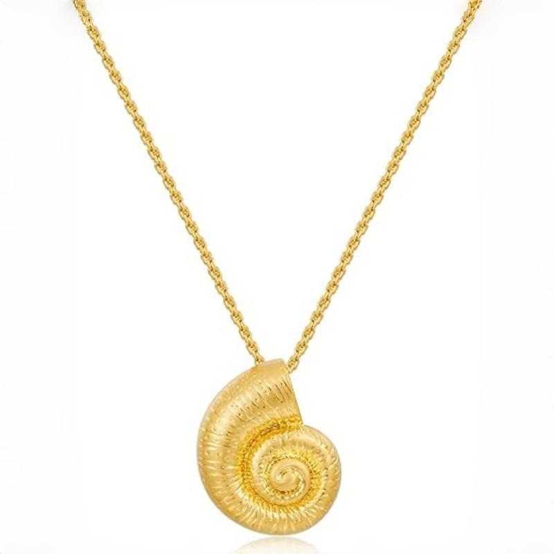 Elegant Shell Pendant Necklace - Women s Fashion Evening Accessory золотой