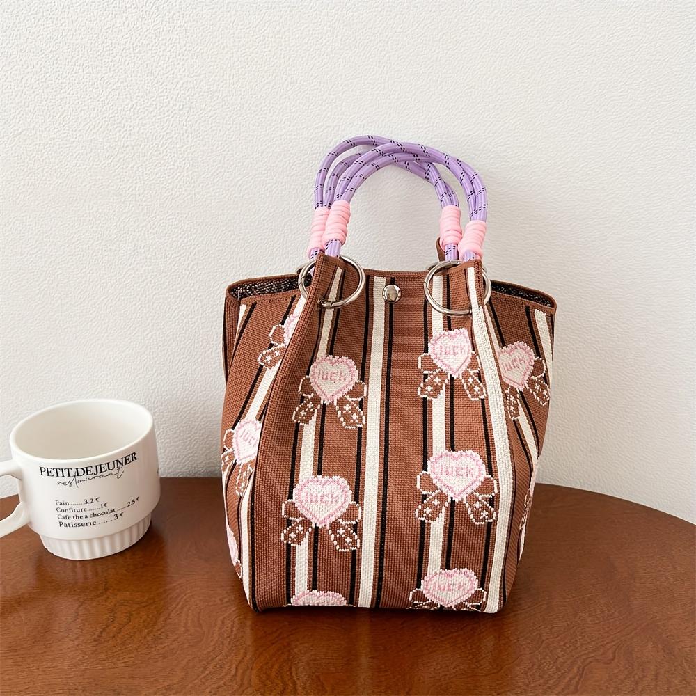Large Capacity Women's Handbag | Ring Buckle Drawstring Casual Carry Bag Foldable Bucket Bag