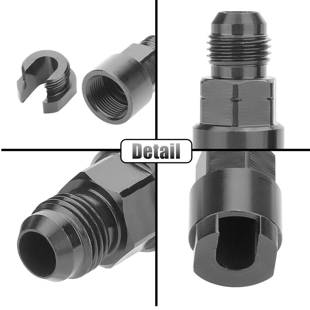 6AN To 3/8" Feed EFI Fuel Rail Line Fitting Adapter Quick Disconnect Push On