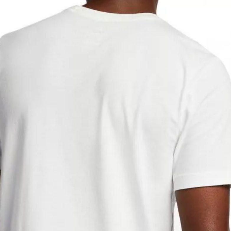 Nike T Shirts Men's White Crew Neck Moderate Straight Fit AO0650-133