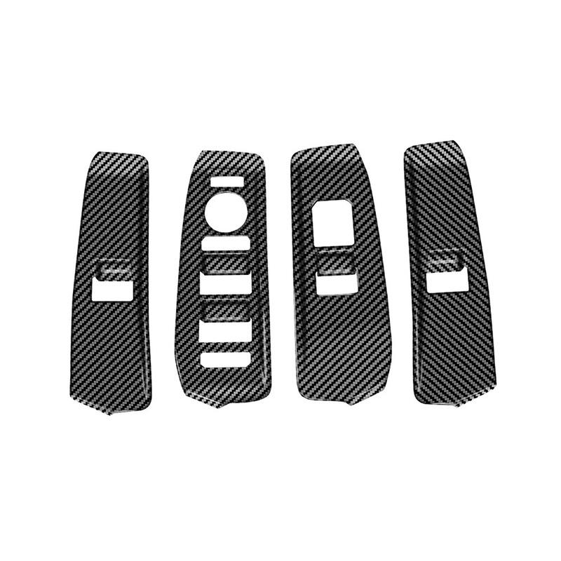 For KIA EV9 2024 2025 ABS CarbonFiber Car window switch panel cover trim Window Lift Switch Panel Trim Interior Accessories