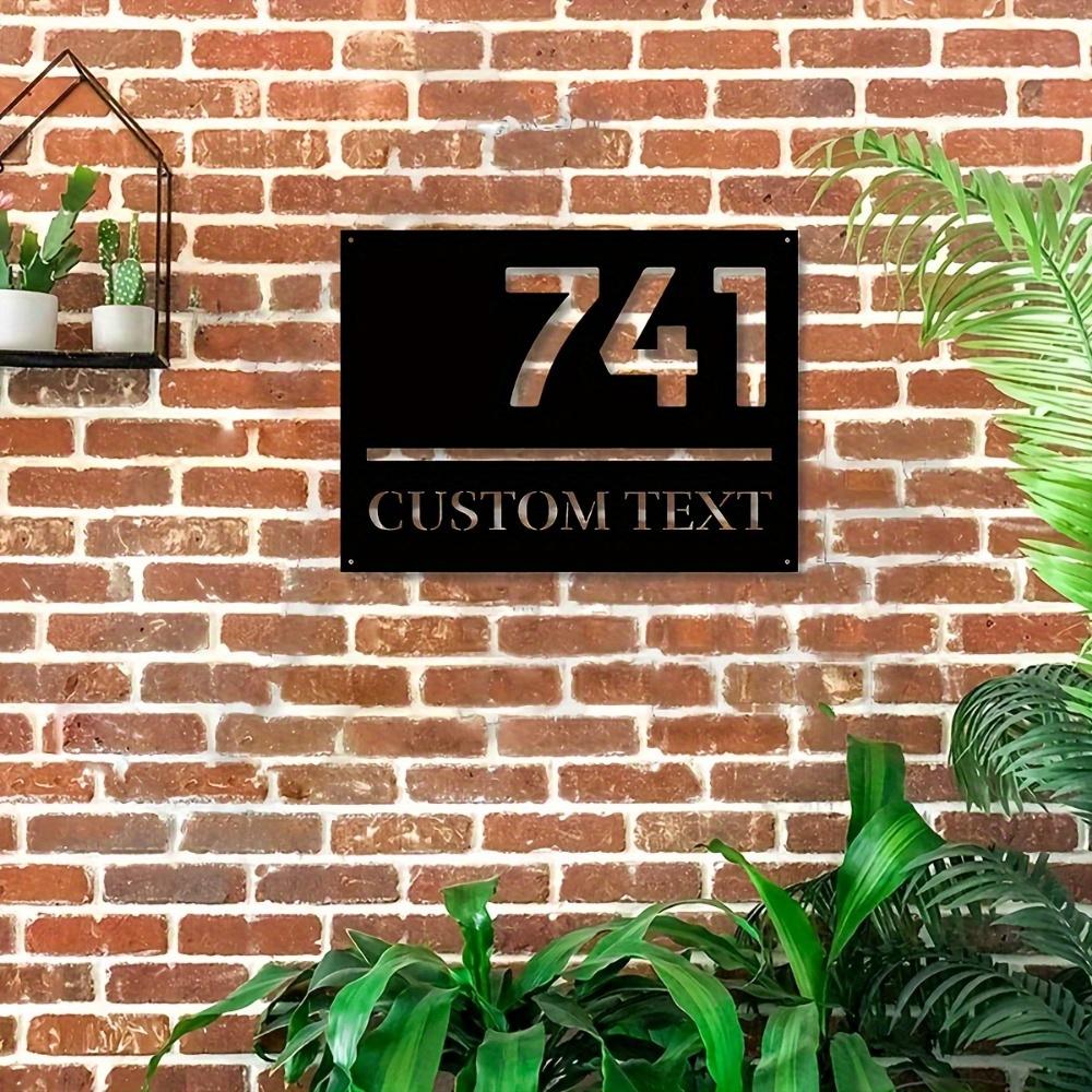 Exclusive Handmade Custom Metal House Number Sign Tailored Address Plaque Wall Mount Indoor Outdoor Decor Housewarming Gift