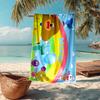 Custom Name Ultra-Soft Beach Towel with Hey Duggee Theme,Ideal for Pool - Camping, Diving - Perfect Travel Essential, Vibrant Beach Towel.