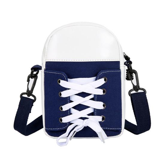 Women Canvas Crossbody Bag Casual Small Shoulder Bag Canvas Shoe Design Crossbody Purse for Daily Life Travel Commuting