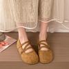 Thick-soled inner height-increasing Birkenstocks women's new spring and autumn retro all-inclusive one-pedal Loafu Doudou single shoes
