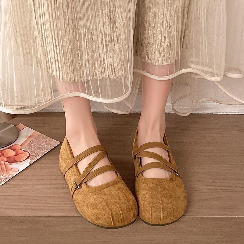 Thick-soled inner height-increasing Birkenstocks women's new spring and autumn retro all-inclusive one-pedal Loafu Doudou single shoes
