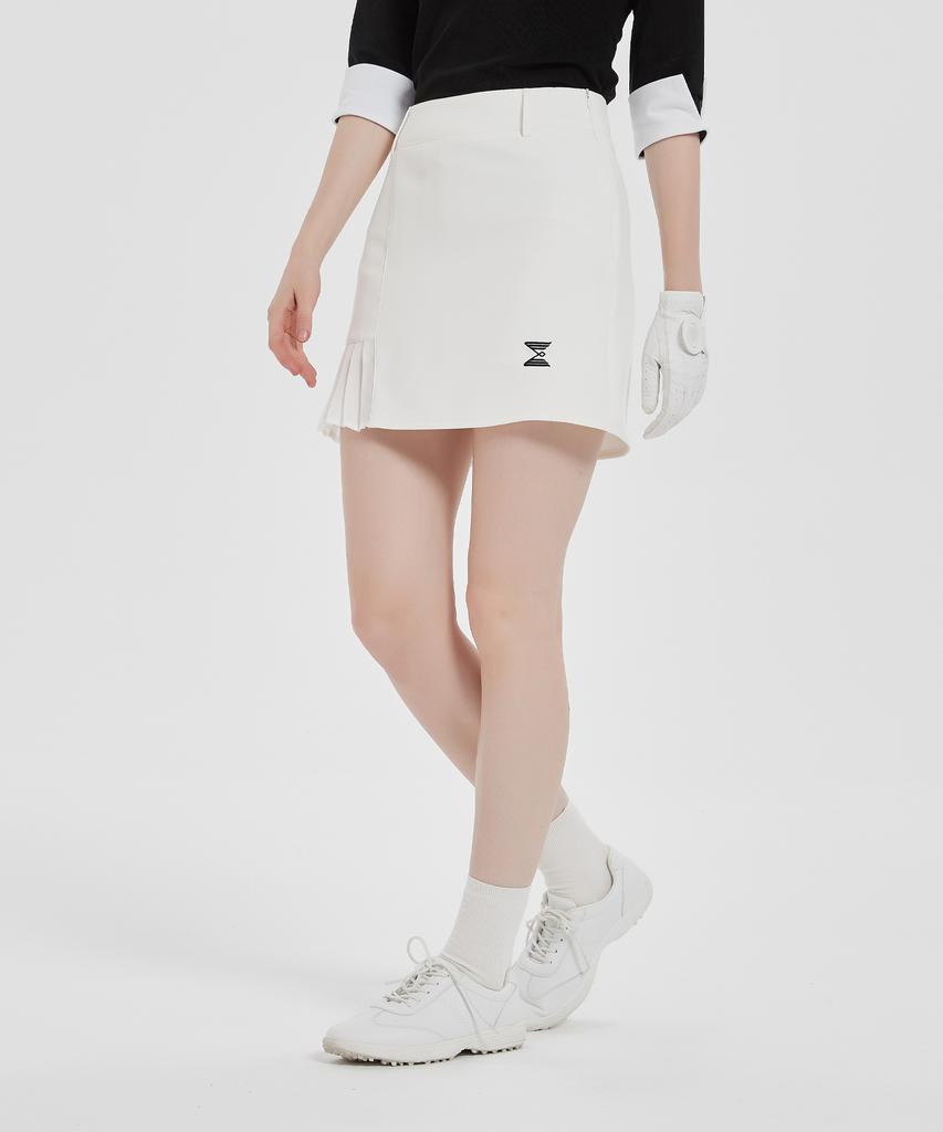 E.PARCA Pleated Point H-Line Skirt