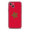 Morocco Flag Passport Luxury Phone Case For iPhone 11 12 13 14 15 Pro Max Mini X XR XS 7 8 Plus SE Silicone Cover Black Funda