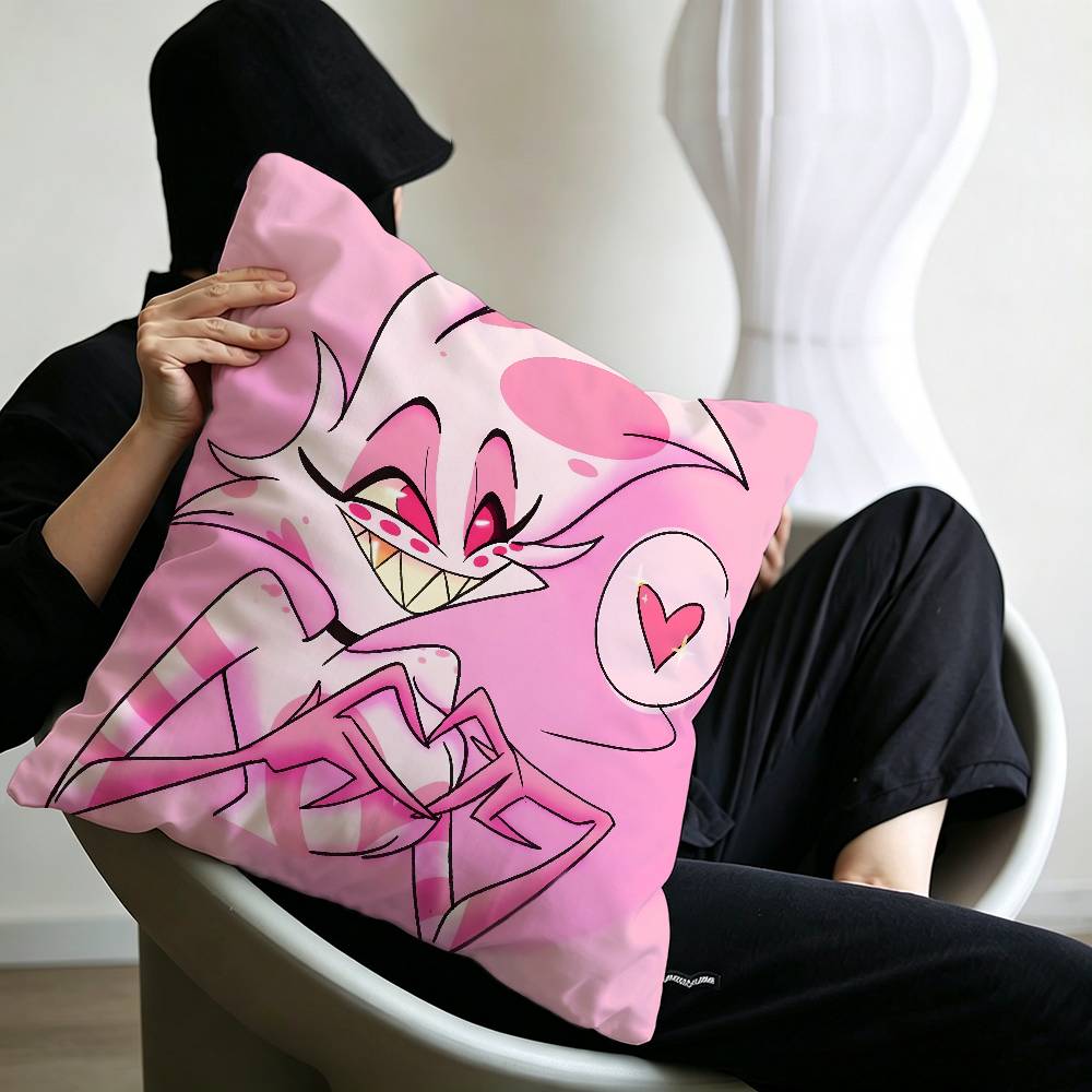 Anime Hhazbin Hhotel Angel Dust Cushion Cover Inches Farmhouse Decor Home Throw Pillow Covers for Couch Decorations