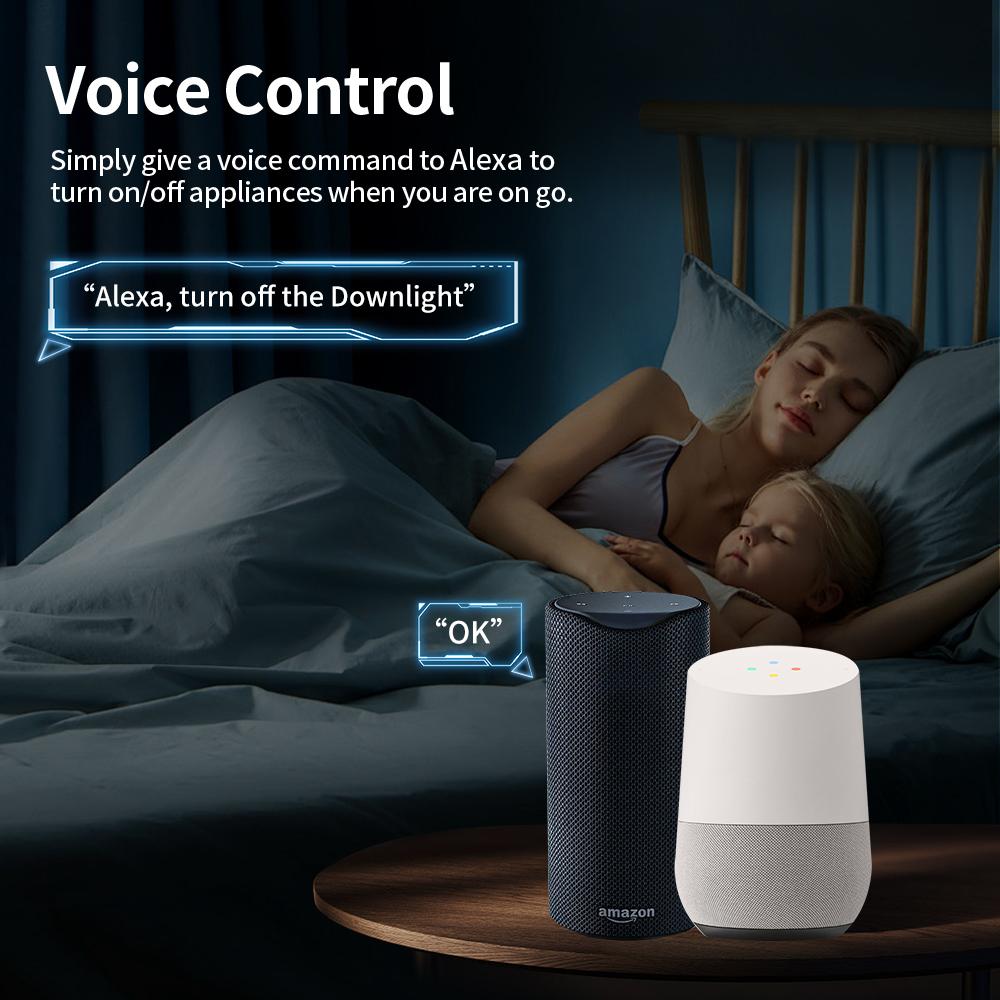 Smart Plug WiFi Socket EU 16A/20A Power Monitor Timing Function Voice Control Work with Alexa Google Home