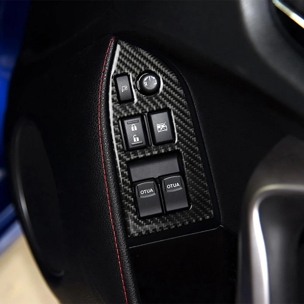 Auto Fensterheber Schalter Taste Panel Trim Abdeckung Aufkleber für Toyota 86 Subaru BRZ 2013-2017 RHD Carbon Fiber Automotive