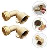 2PCS 90 Degree Elbow Connection Brass Corner Joints 3/4 Water Pipe Fitting Connection Garden Hose Connection Adapter