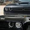 4X Front Head Light Lamp Ring Cover Trim For Dodge Challenger 2015+ Carbon Fiber