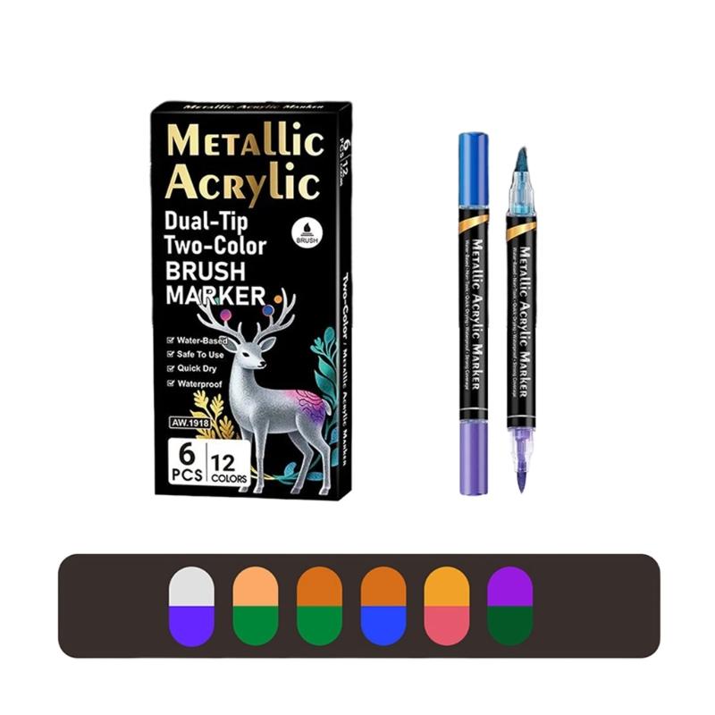 Double Sided Art Pens With Soft Brush Tips Watercolor Markers Pens For Creative Coloring Projects And Handmade Crafts