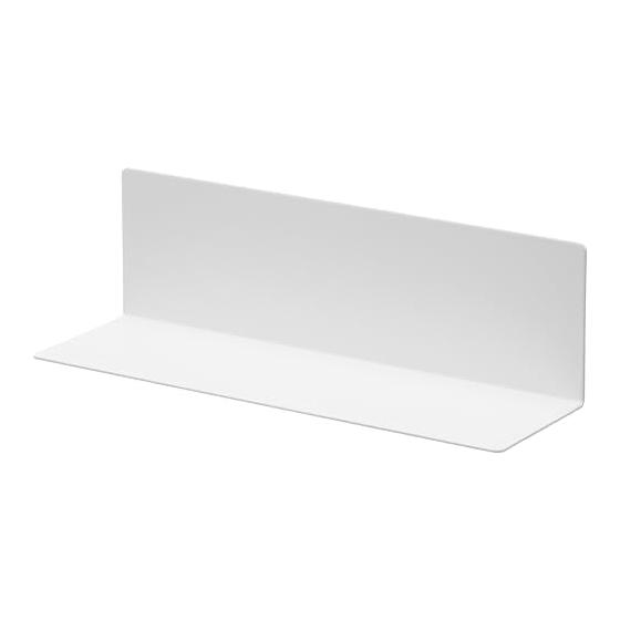 Yamazaki Jitsugyo 10094 Magnetic Shelf Compatible with Steel Panel, White W20 x D6.3 x H6cm Tower L-Shaped Shelf Small Item Holder