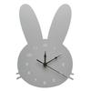 Wall Clock with Rabbit Design Silent Quartz Movement Non-Ticking Decorative Clock for Home Office Kids Room