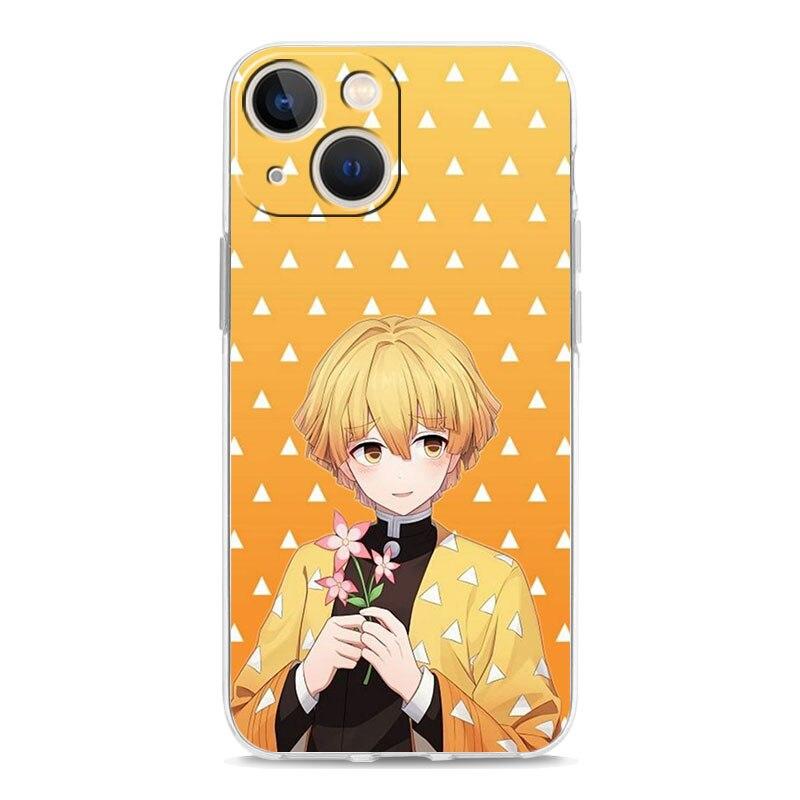 Demon Slayer Anime Logo Phone Case For iPhone 14 13 11 12 Pro Max X XR XS 7 8 Plus SE Transparent Soft Cover TPU Fundas Coque