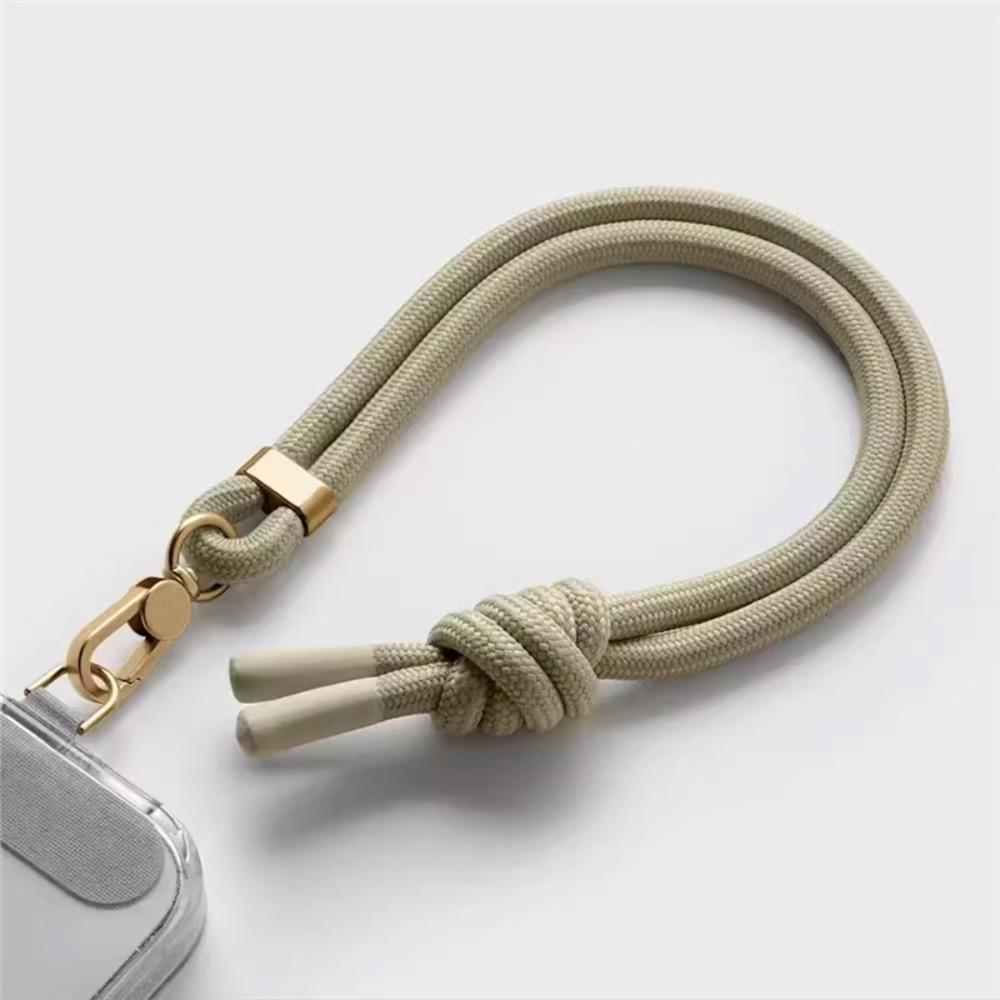 Durable 6mm Bold Phone Case Lanyard Fabric Retractable Phone Wrist Lanyard Anti-lost Multifunction Braided Rope Strap