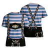 Herren Oktoberfest Vintage Print Kurzarm T-Shirt Lockere Passform Sommer