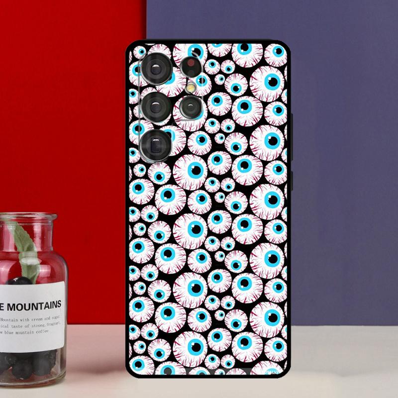 Crazy Eyeball Pattern Funda Case For Samsung Galaxy S25 Ultra S9 S10 S20 S22 Plus S21 FE S23 S24 Ultra Phone Cover