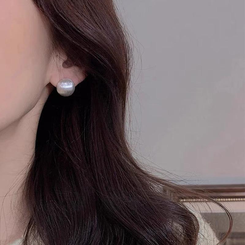 

Серьги-пусеты из стерлингового серебра с матовой отделкой, европейская и американская мода, универсальный тренд. 925 Silver платиновый