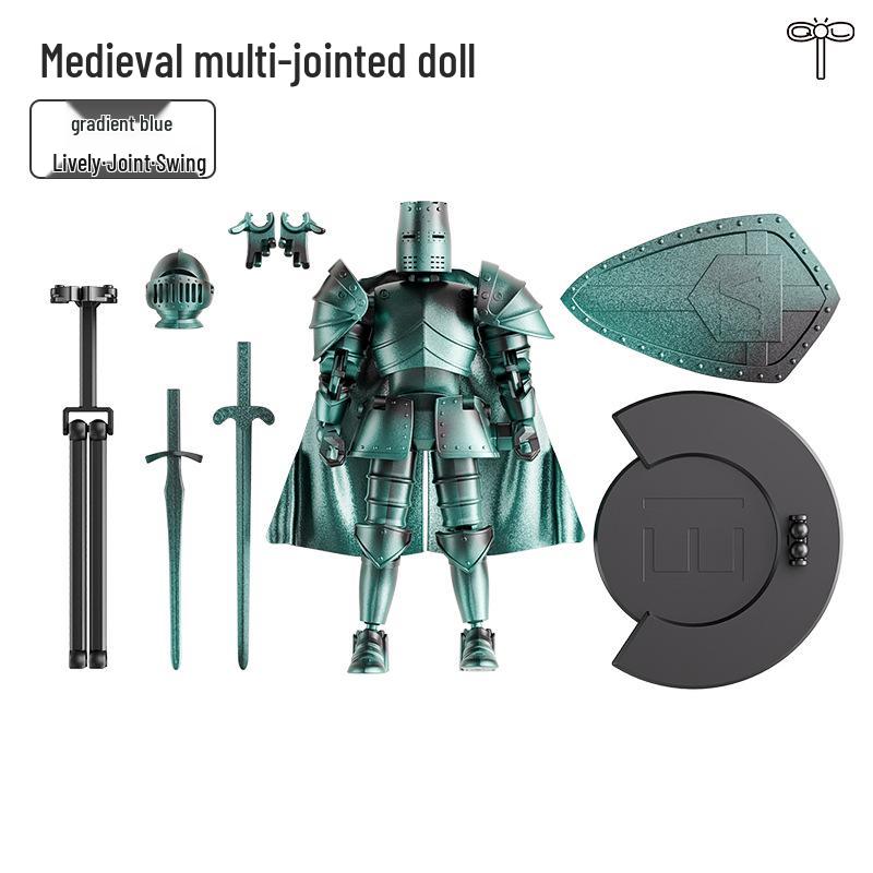 Fifth Gen Medieval Warrior Robot Doll - Jointed Action Figure & Creative Stress Relief Toy.