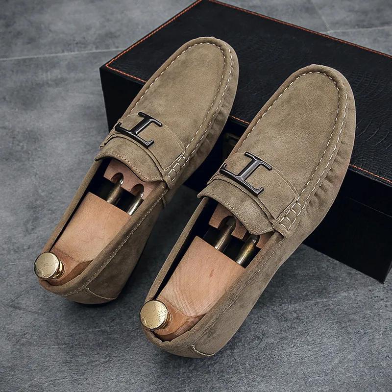 

Брендовая мужская обувь Новая мужская повседневная обувь Allmatch Loafer Shoes Мужская модная деловая обувь Модная мягкая подошва Социальная обувь 39 хаки