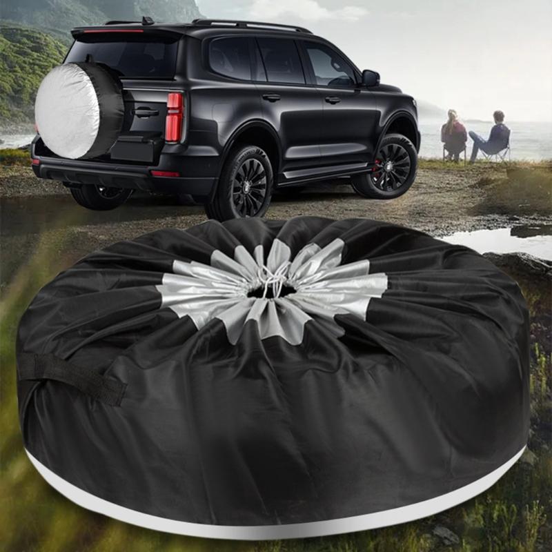 1Pc/4Pcs Spare Tyre Bag Anti Scratch Tire Cover Tire Waterproof Anti Dust Car Tire Storage Bag with Handle 65x37/80x47cm
