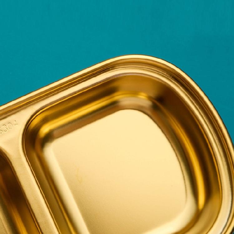 Seasoning Dish Dipping Bowl Stainless Steels Seasoning Dish Condiment Tray Square Barbecue Snacks Plate Kitchen Tableware