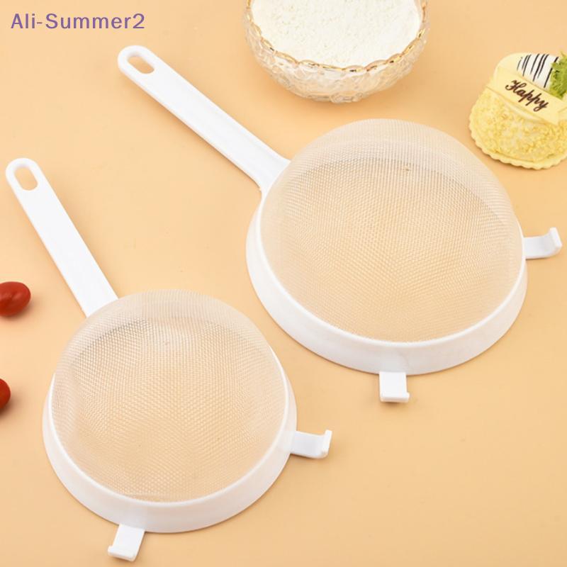 {Summer2} 9; Unique Plastic Fine Mesh Spoon Screen; Nut Milk & Flour Filtering; Handle Provides Comfort; Soy & Coffee Filter
